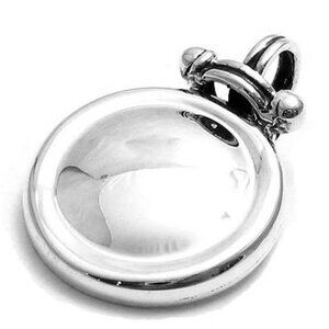 DELIGHTFUL STERLING SILVER ROUND ENGRAVABLE PENDANT
